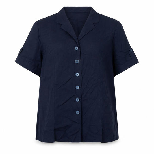 Rowland's Men's Blue Short Sleeve Button-Up Shirt