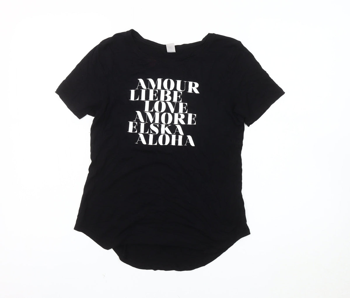 Old Navy Women's Black XS T-Shirt Casual Crew Neck