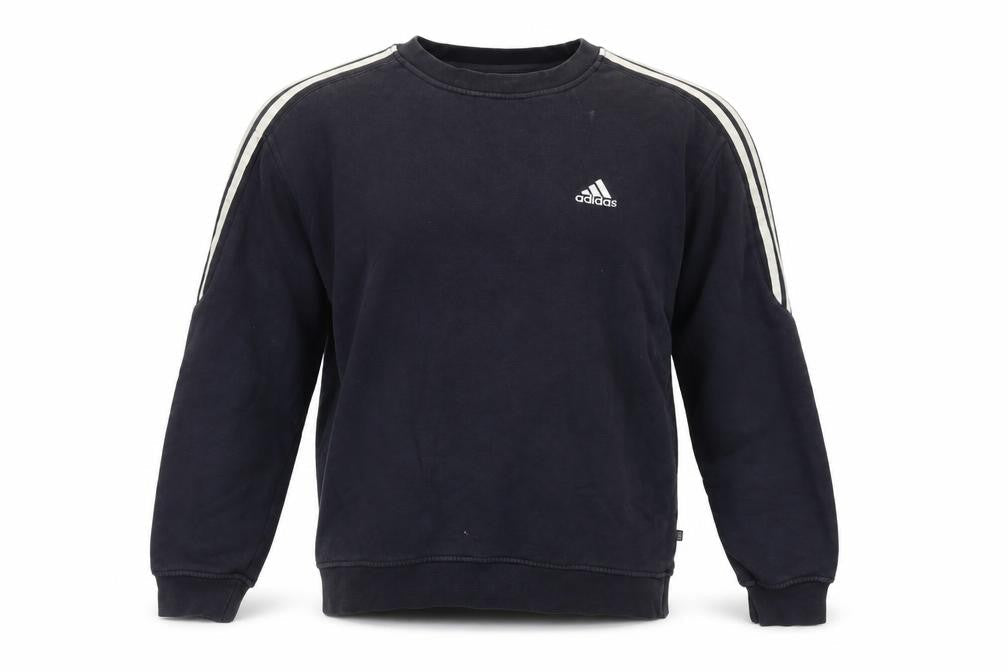 Adidas Men's Black Pullover Sweatshirt S - Logo Accent