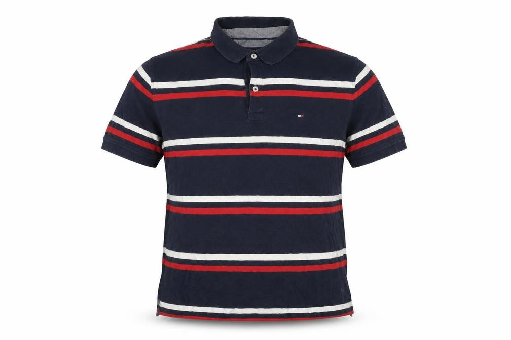 Tommy Hilfiger Men's L Blue Striped Polo