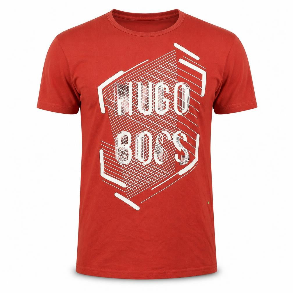 Hugo Boss Men's Red Graphic Print T-Shirt, Size S