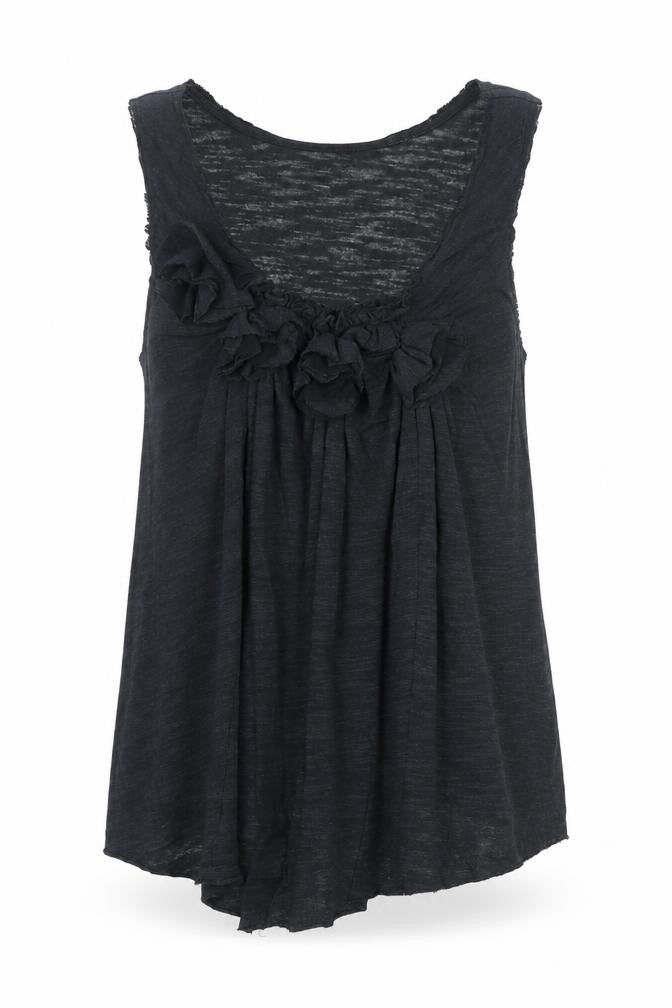 Deletta Women's Black Sleeveless Tank Top - Size S