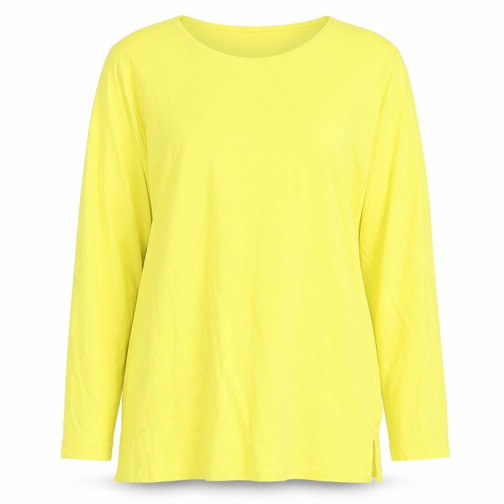 Jaeger Women's Yellow XL Long Sleeve Basic T-Shirt