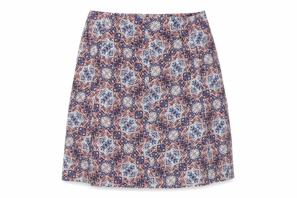 Isle Women's Multicoloured Geometric Knee-Length Skirt