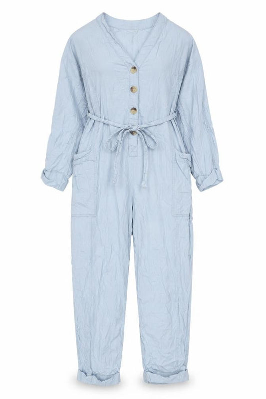 Urban Outfitters Women's Blue Jumpsuit XS, Cotton, Casual