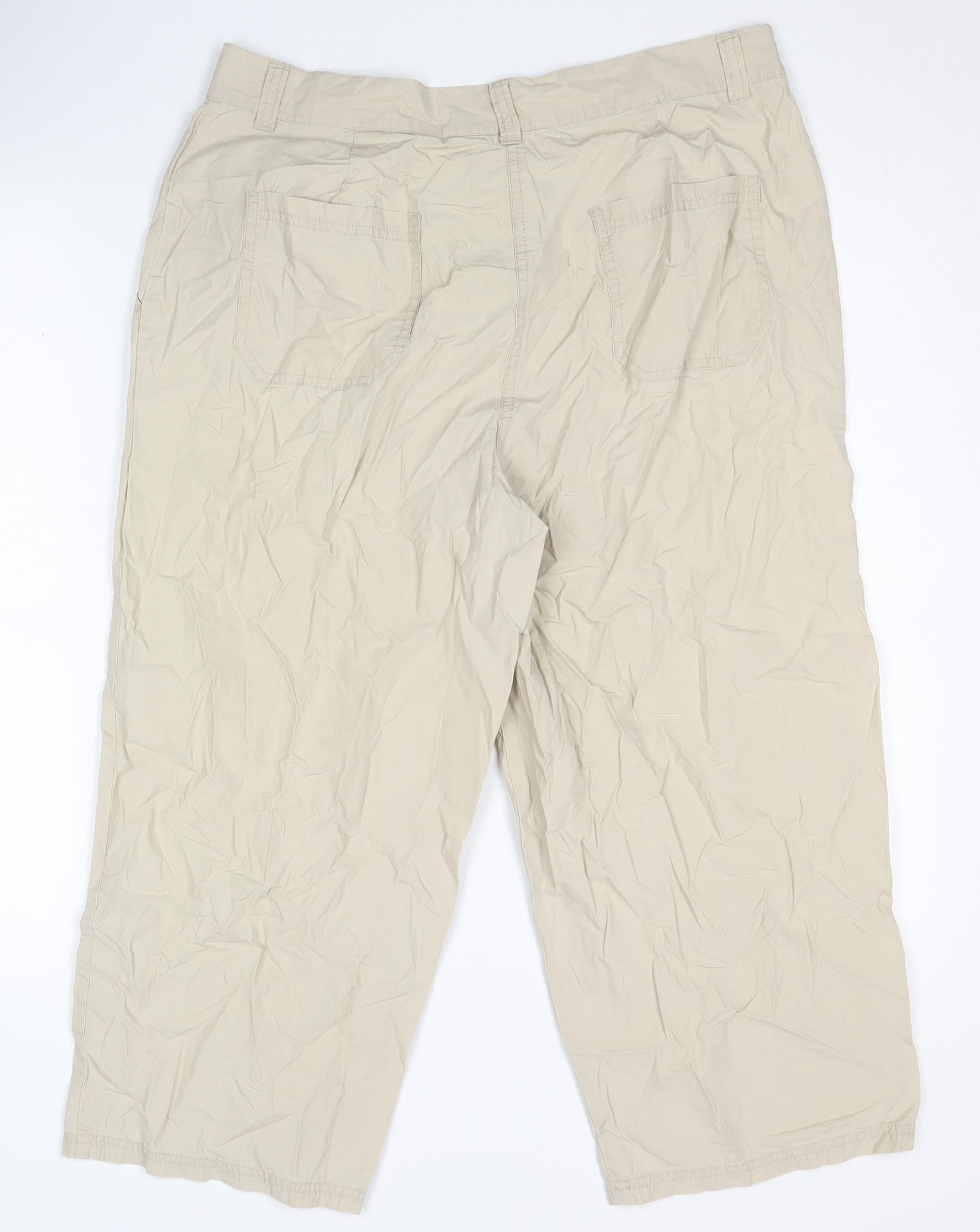 b casual Women's Beige Capri Trousers Size 14