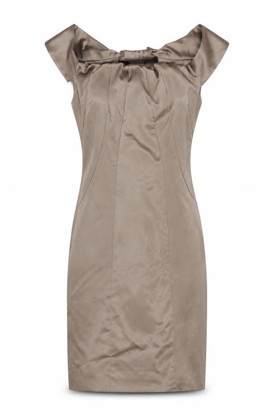 Derhy Women's Beige Off Shoulder Dress Size S
