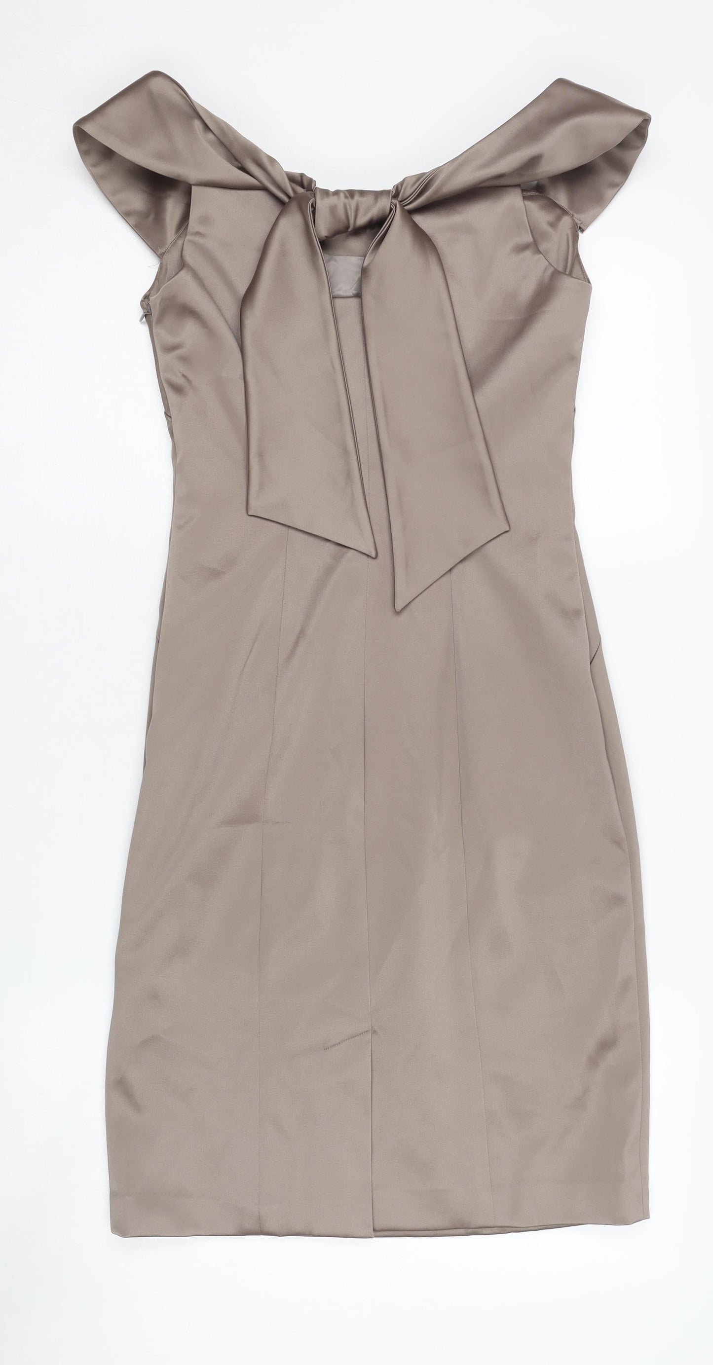 Derhy Women's Beige Off Shoulder Dress Size S