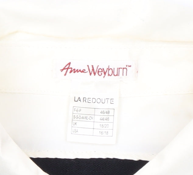 Anne Weyburn Women's Black Scoop Neck Pullover Jumper Size 18/20