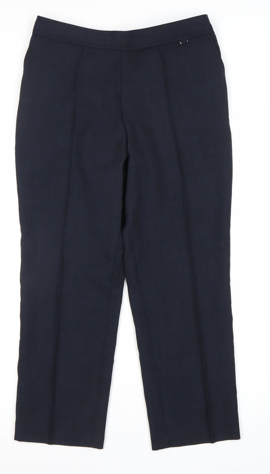 Marks and Spencer Women's Blue Straight Trousers Size 12