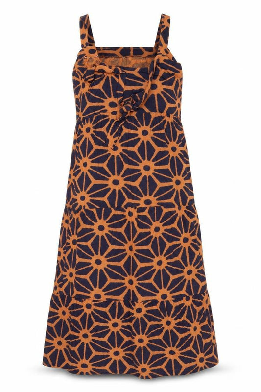 Next Women's Brown Geometric Print Summer Dress Size 10