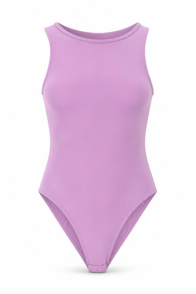 Zara Women's Purple One-Shoulder Bodysuit L