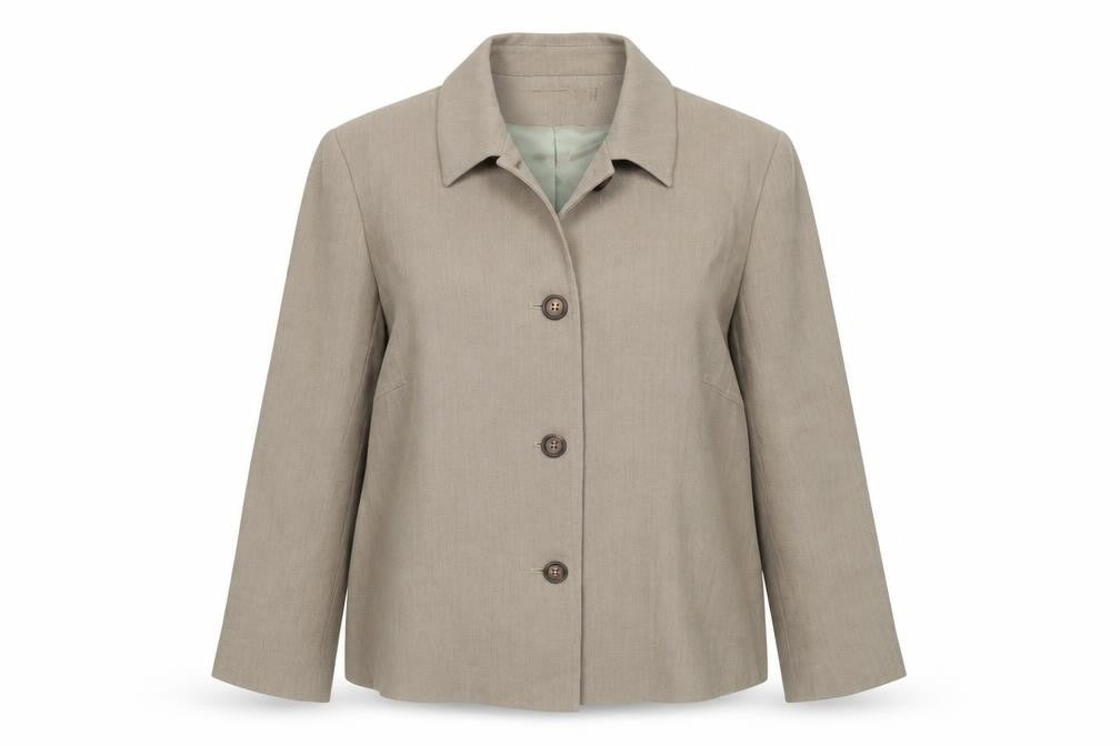 M Women's Brown Wool Blazer, Size 16, Single Breasted