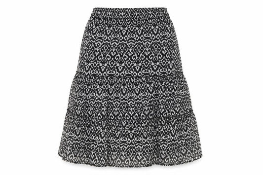 New Look Women's Black Geometric Skirt Size 10