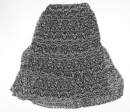 New Look Women's Black Geometric Skirt Size 10