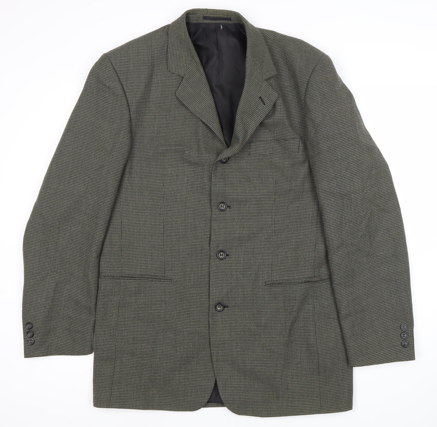 Burton Men's Grey Check Blazer Jacket 40 Long Fit