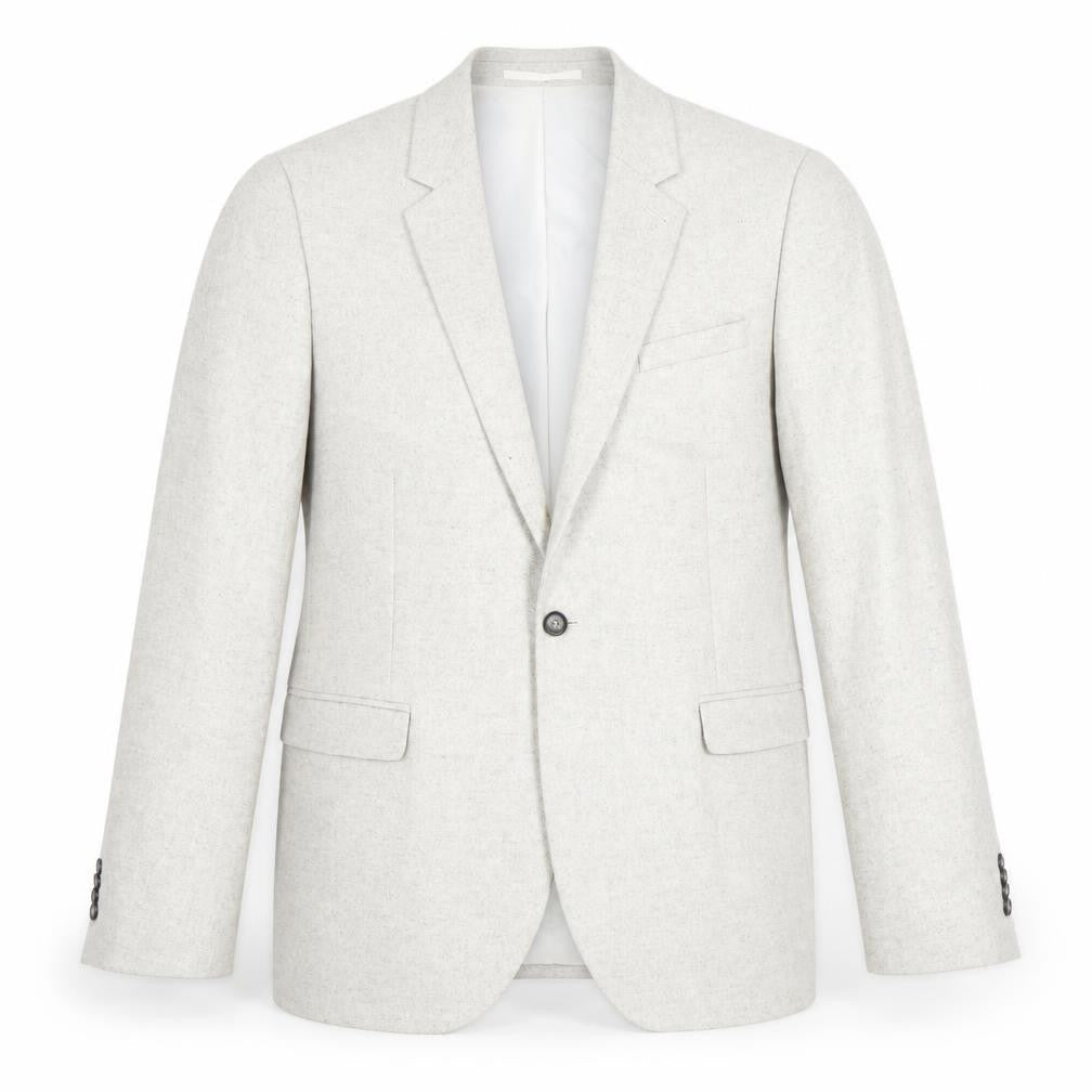 Topman Men's Grey Wool Blend Blazer 44R Regular Skinny Fit