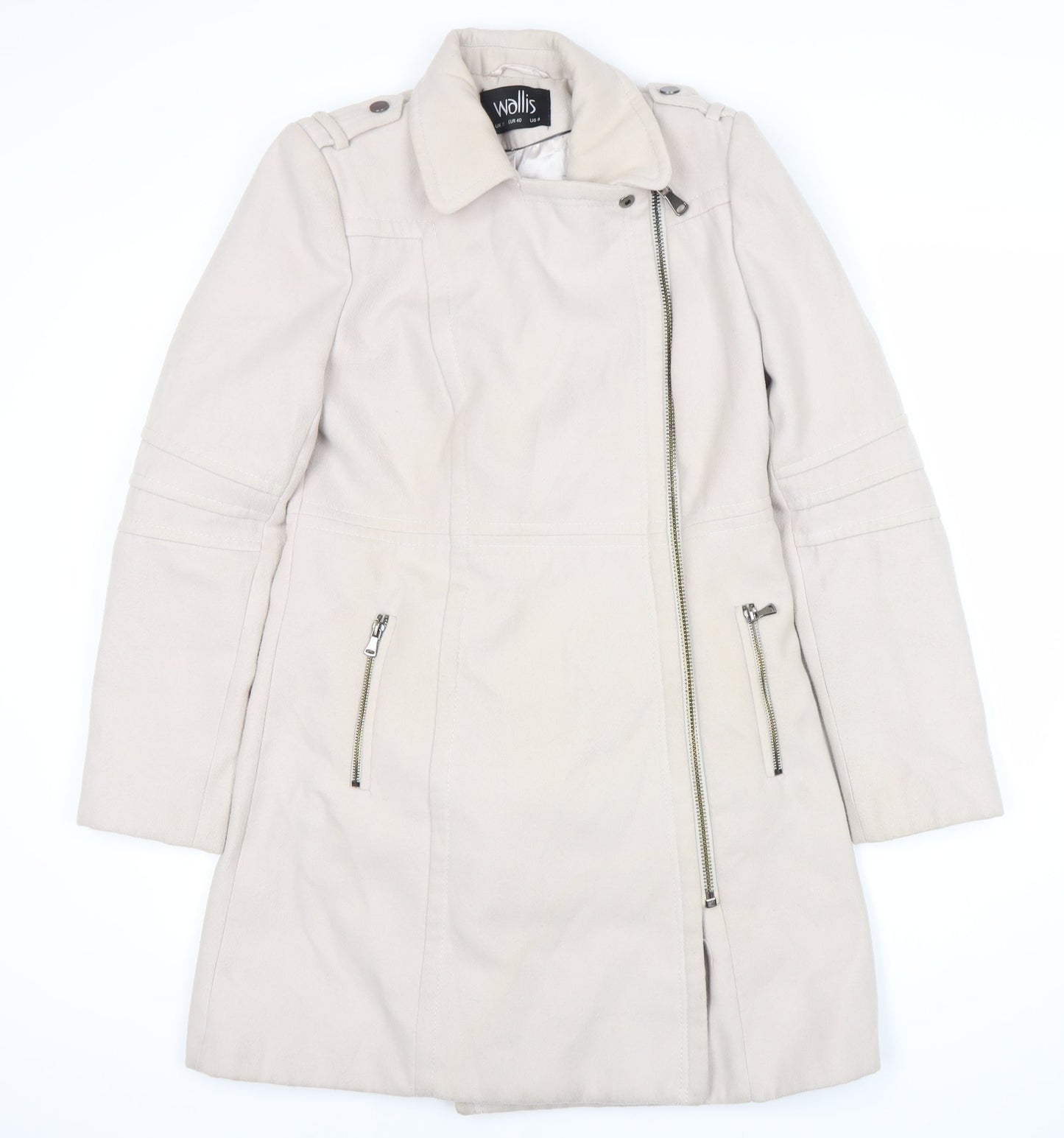 Wallis Women's Beige Trench Coat Size 12