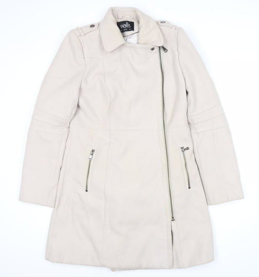 Wallis Women's Beige Trench Coat Size 12