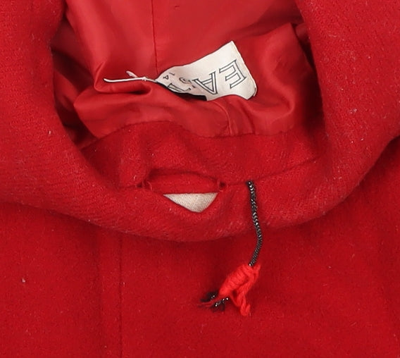Eastex Women's Red Wool Pea Coat Size 14