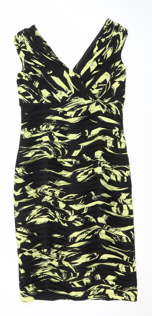 Gold Women’s Multicoloured Size 10 Geometric Dress