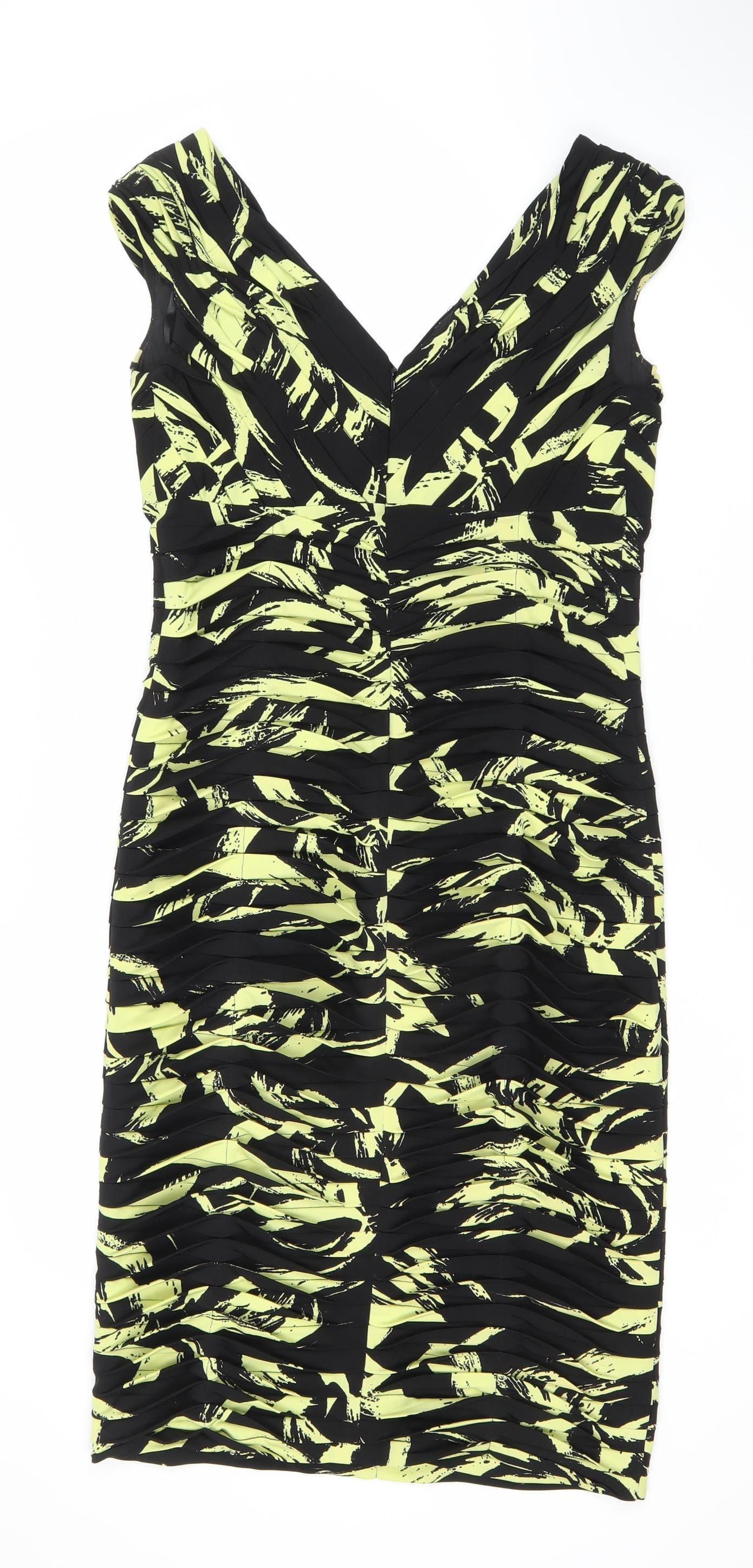 Gold Women’s Multicoloured Size 10 Geometric Dress