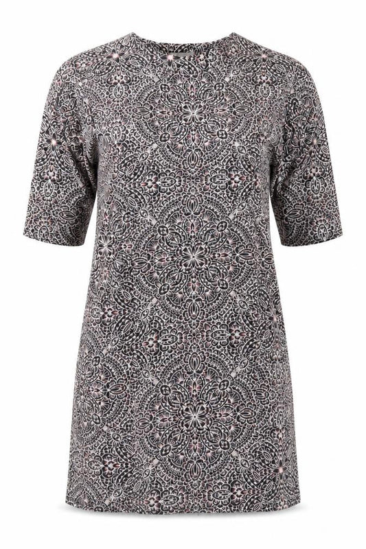 Monsoon Women's Multicoloured Geometric Shift Dress Size 10