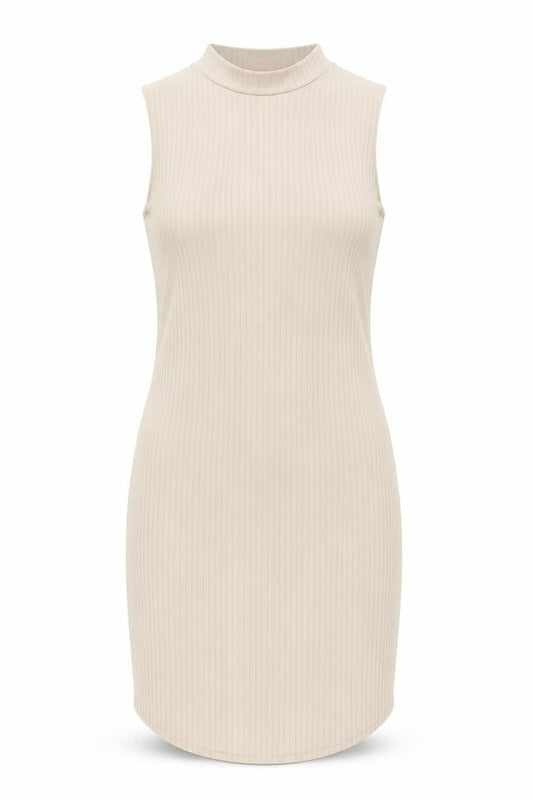 Pilot Beige Women's Dress Size 10 Striped Sleeveless