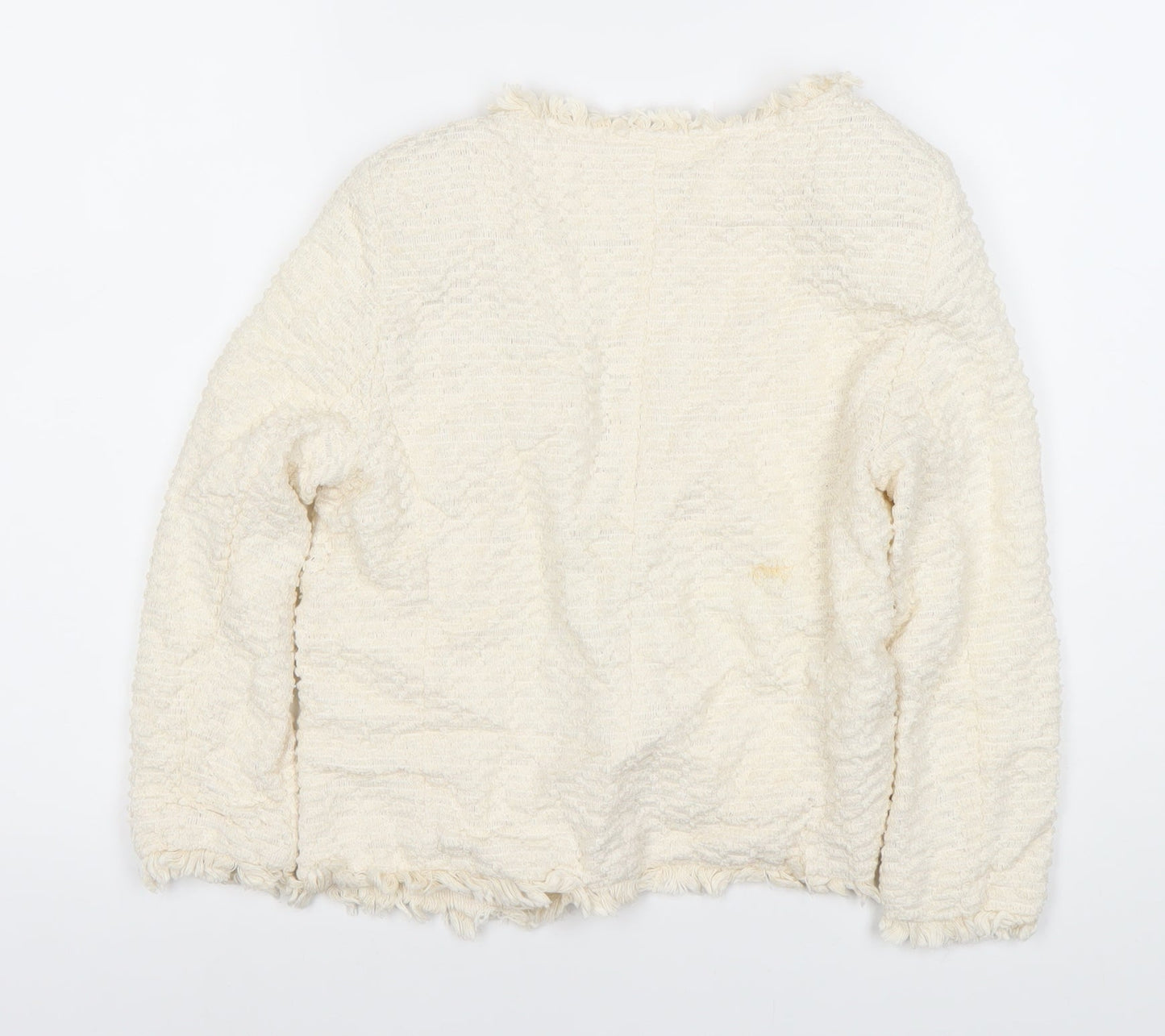 MNG Women’s Ivory Bouclé Suit Jacket XS