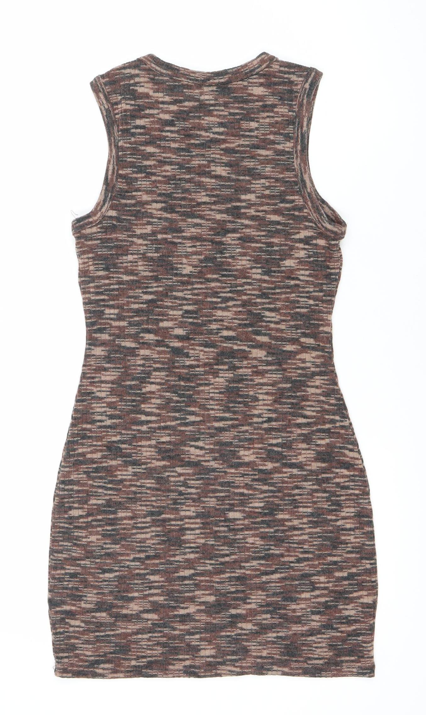 H&M Women's Multicoloured Tank Dress, Size 10, Casual Style