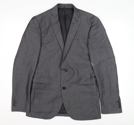 Next Men's Grey Suit Jacket 36R Regular Fit