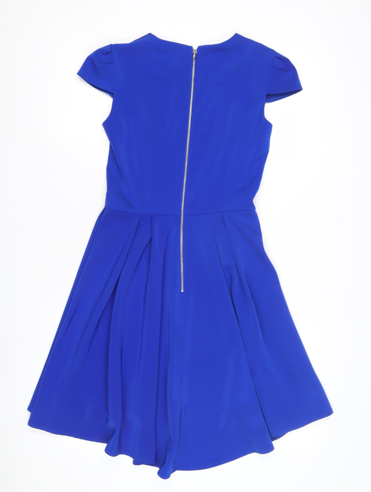 Topshop Women's Blue Fit & Flare Dress Size 6