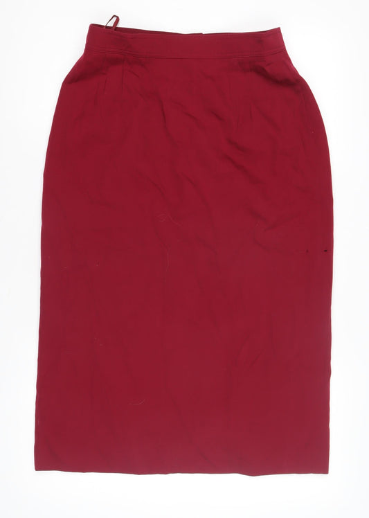 Louis Féraud Women's Red Pencil Skirt Size 16