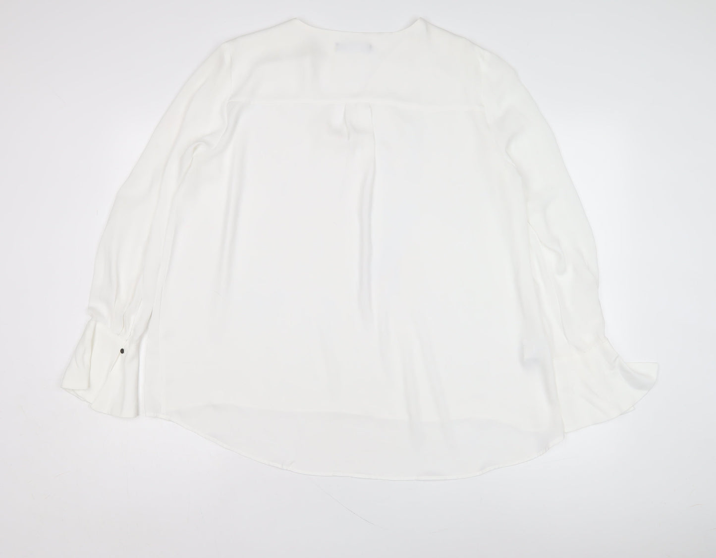 Mango Women's White Blouse Size 14 Basic Style