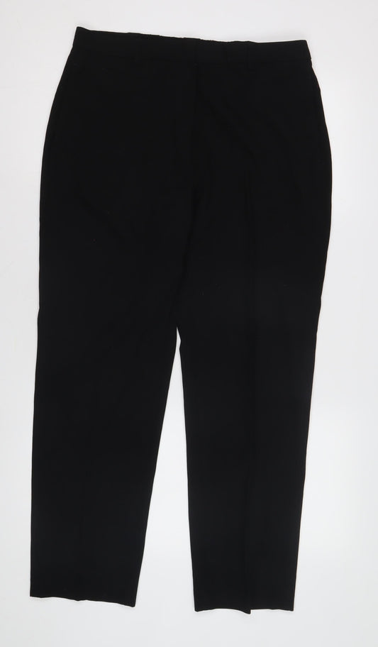 Marks and Spencer Women's Black Straight Trousers Size 14