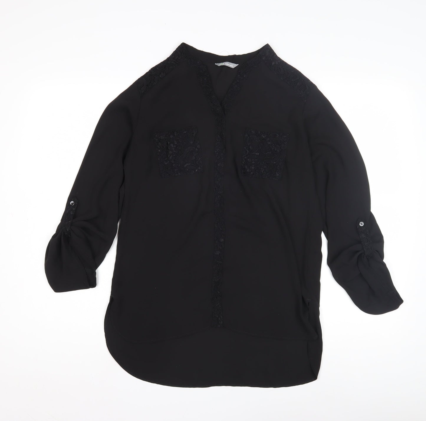 Marks & Spencer Women's Black V-Neck Blouse UK 8