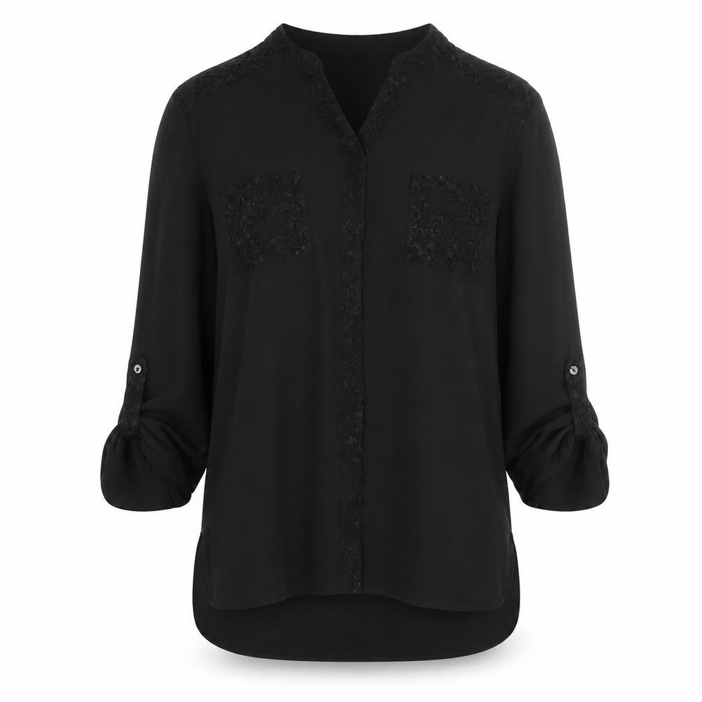 Marks & Spencer Women's Black V-Neck Blouse UK 8