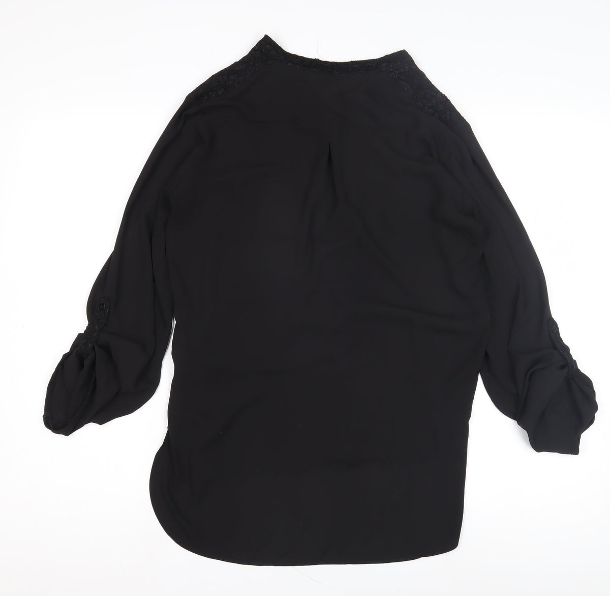Marks & Spencer Women's Black V-Neck Blouse UK 8