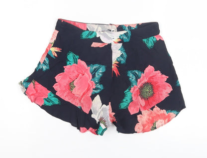 Zara Women's Multicoloured Floral Shorts Size 6