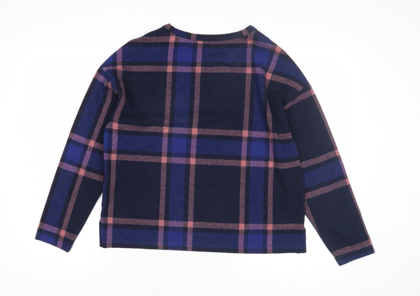 Marks & Spencer Women's Size 10 Blue Check Long Sleeve Top