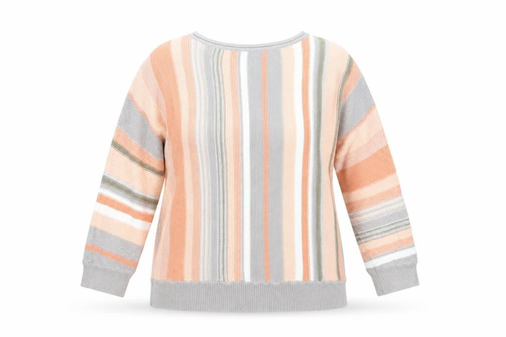 M&Co Women's Multicoloured Striped Cotton Jumper, Size 14