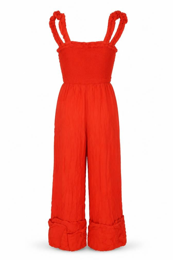 Monsoon Womens Red Wide-Leg Sleeveless Jumpsuit S