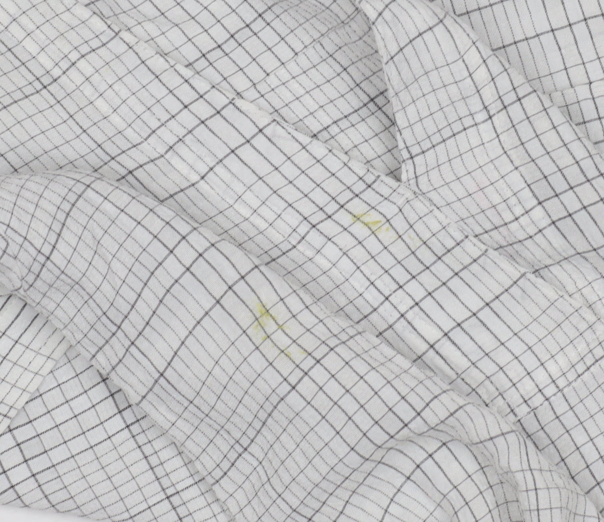 Whistles Women's White S Check Blouse with Collared Neck