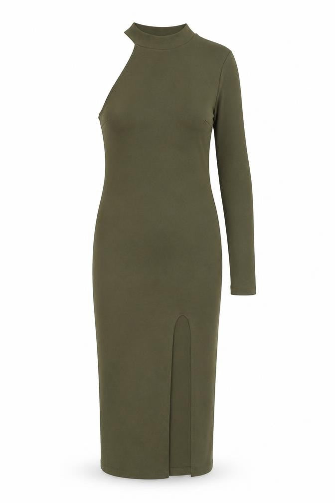 Topshop Women’s Green Bodycon Midi Dress - Size 12