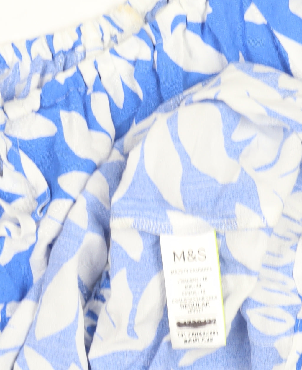Marks & Spencer Women's Blue Floral Blouse Size 10