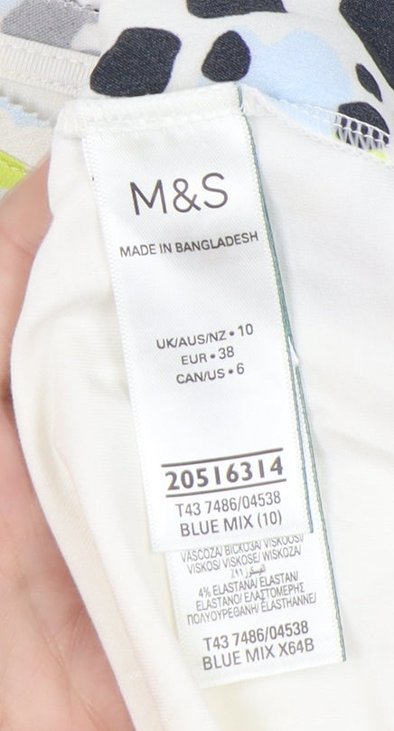 Marks & Spencer Women's Multicoloured Size 10 T-Shirt
