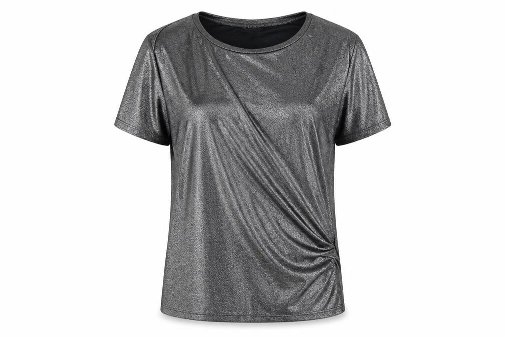Warehouse Women's Silver Basic T-Shirt Size 10