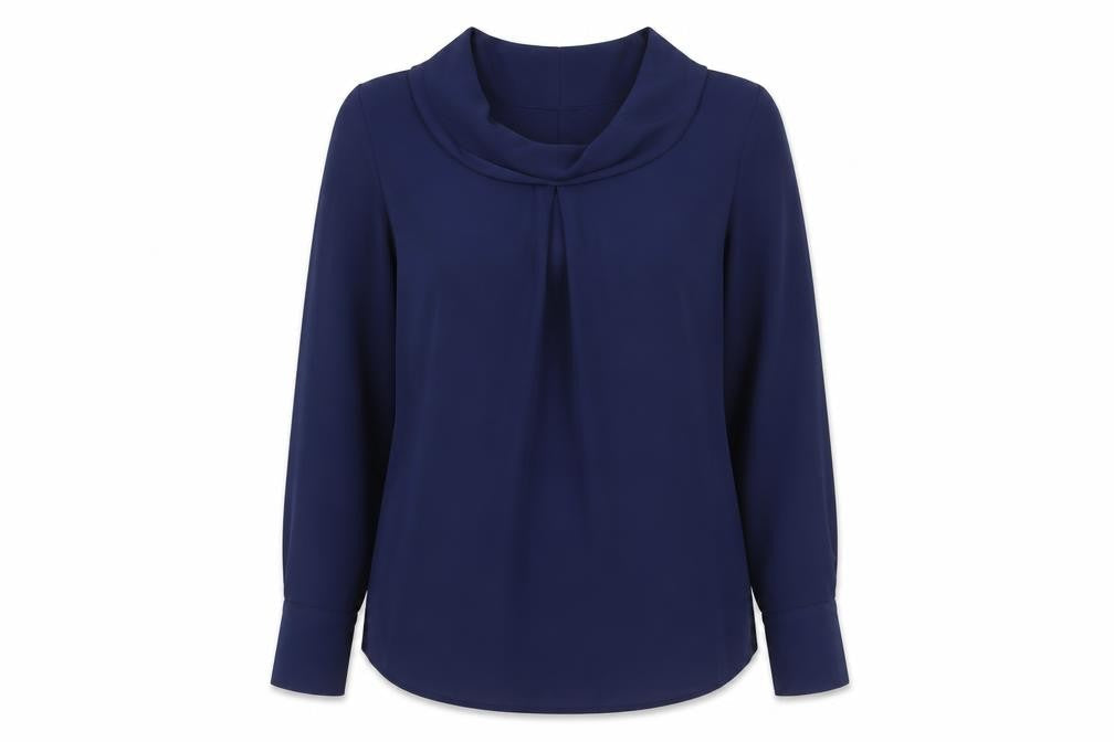Jasper Conran Womens Blue Cowl Neck Blouse Size 12