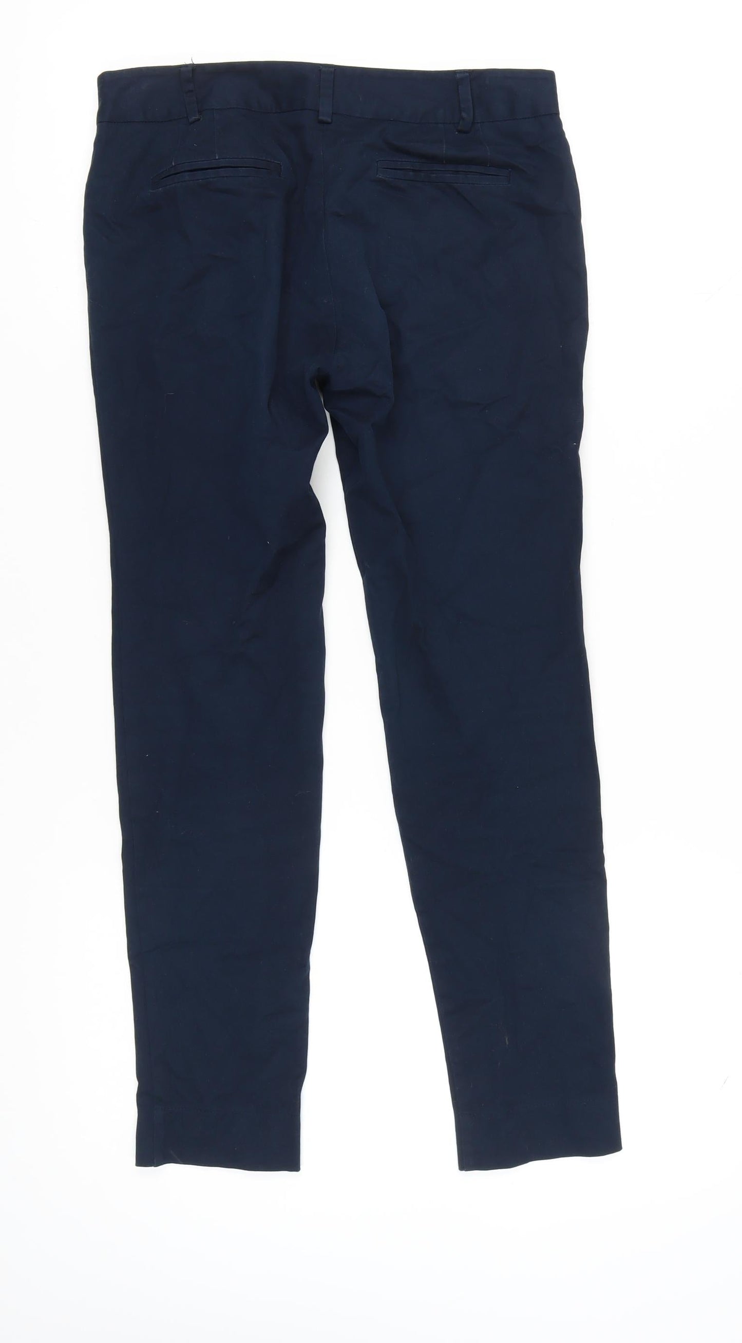 Zara Women's Blue Straight Leg Trousers Size 10