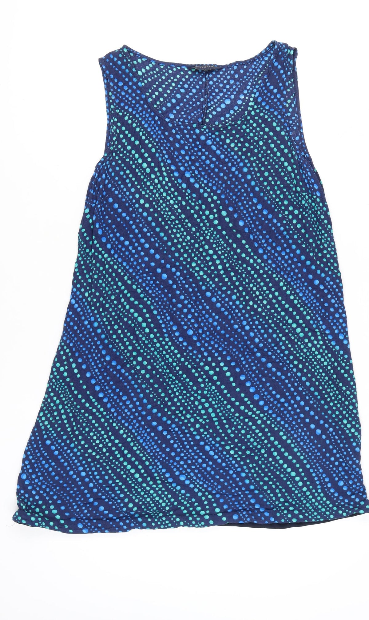 Debenhams Women's Blue Sleeveless A-Line Dress Size 16